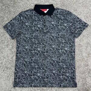 Redvanly Polo Men's Medium Black Geometric Performance‎